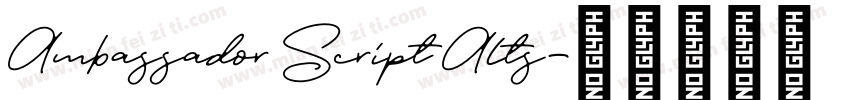 Ambassador Script Alts字体转换